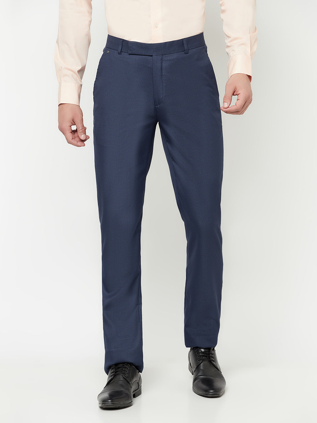 Cantabil Men's Navy Formal Trousers (6827928977547)