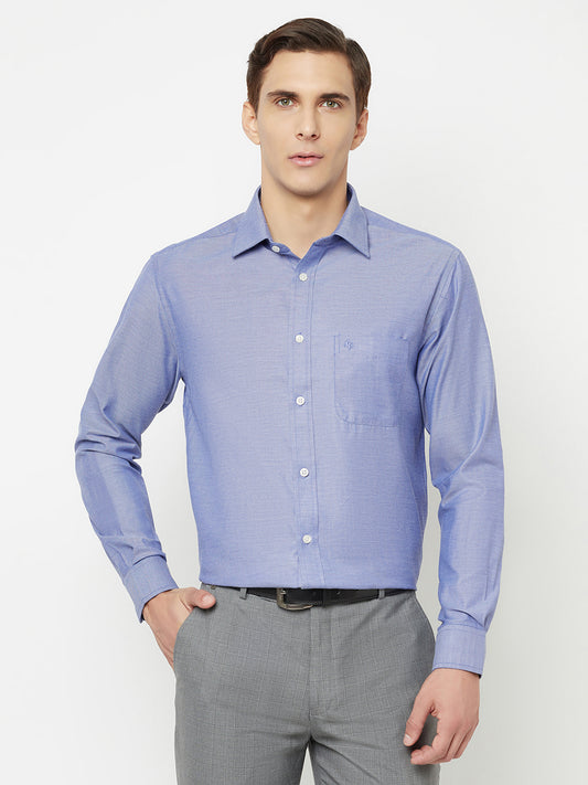 Cantabil Men's Ink Blue Formal Shirt (6827133501579)