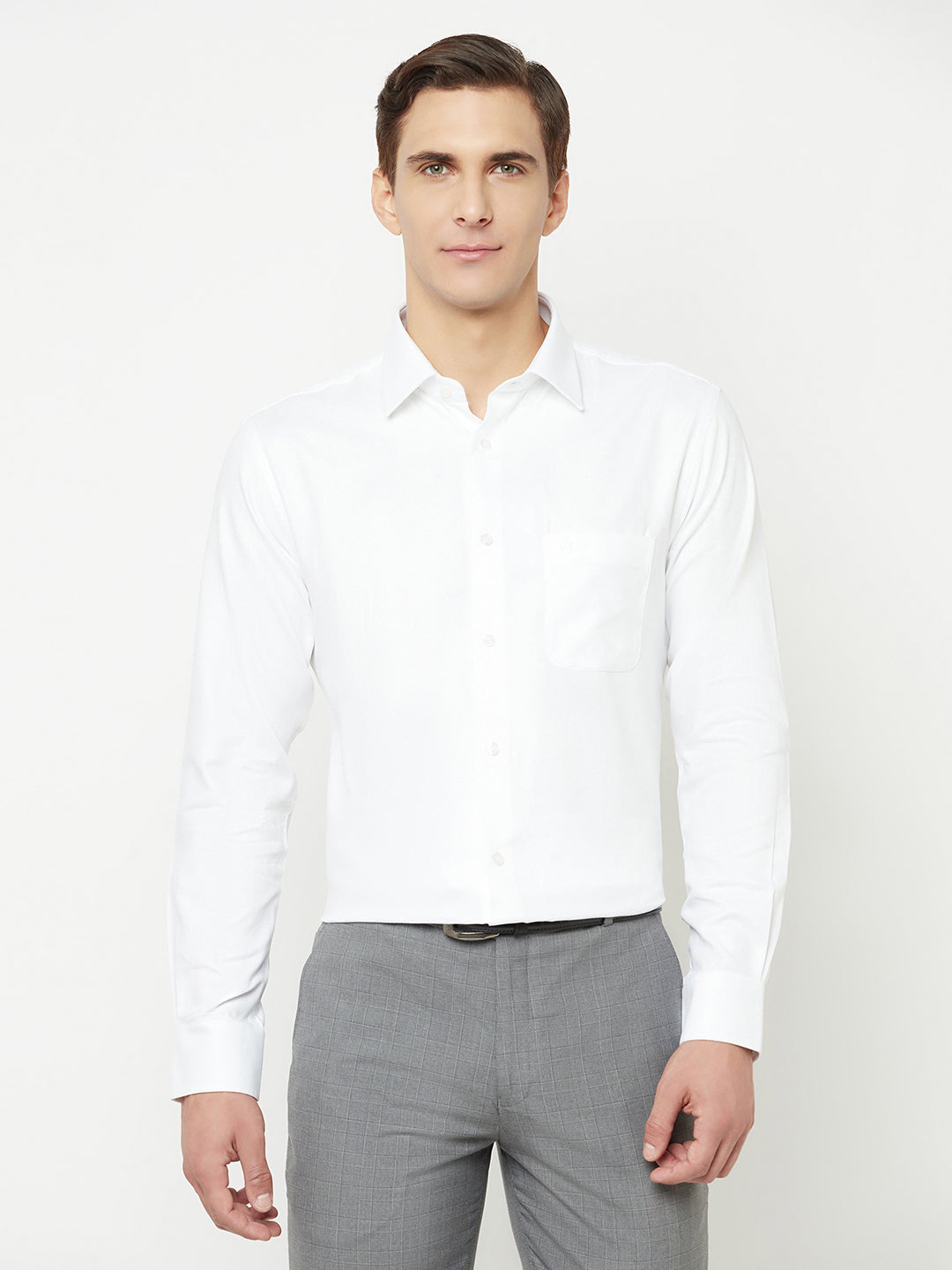 Cantabil Men's White Formal Shirt (6827835687051)