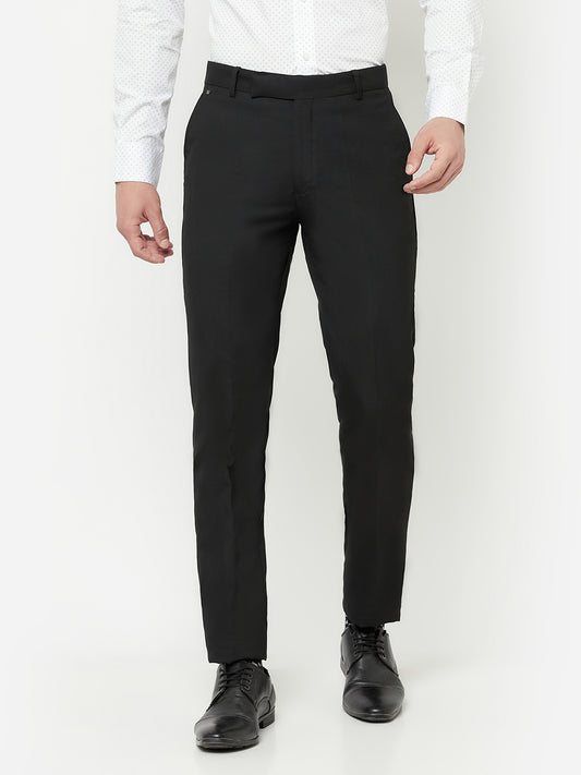 Cantabil Men's Black Formal Trousers (6827873075339)