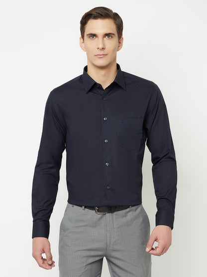 Cantabil Men's Navy Formal Shirt (6827848761483)