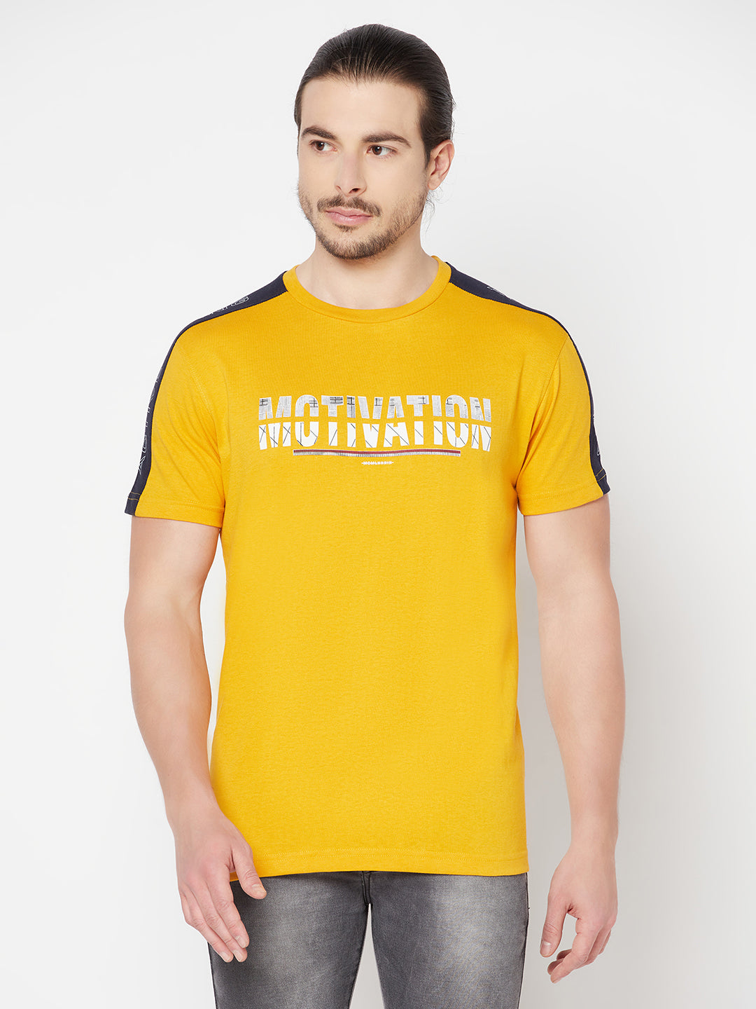 Cantabil Men's Mustard T-Shirt (6817084211339)