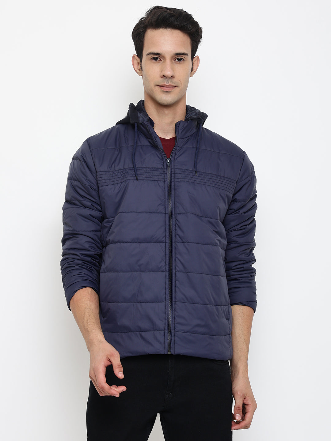 Cantabil Men Navy Blue Jacket (7047809204363)