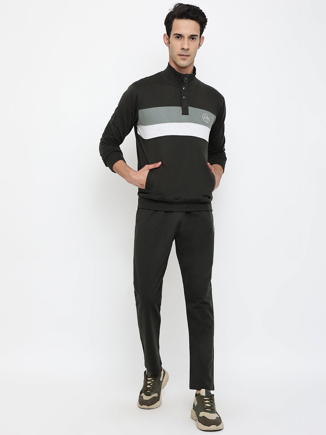 Cantabil Men Olive Tracksuit (7047866548363)