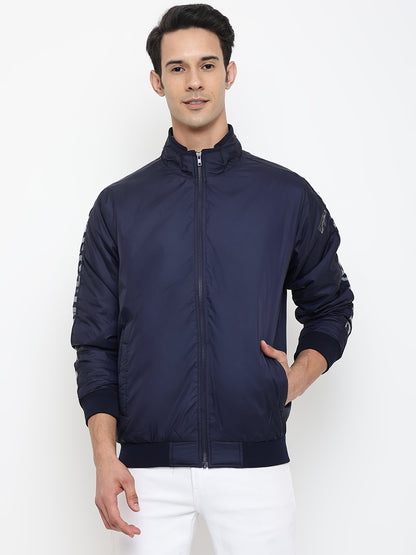 Cantabil Men Navy Blue Jacket (7047837712523)