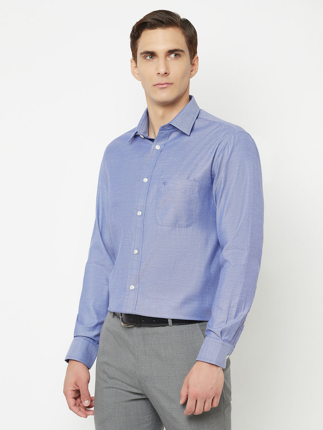 Cantabil Men's Ink Blue Formal Shirt (6827133501579)