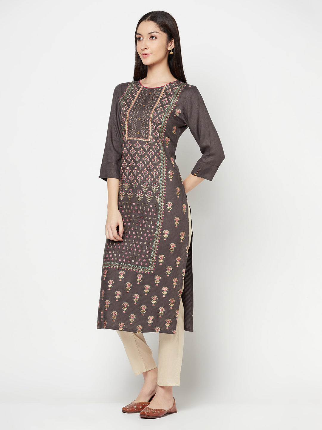 Cantabil Women's Grey Kurti (6821856084107)