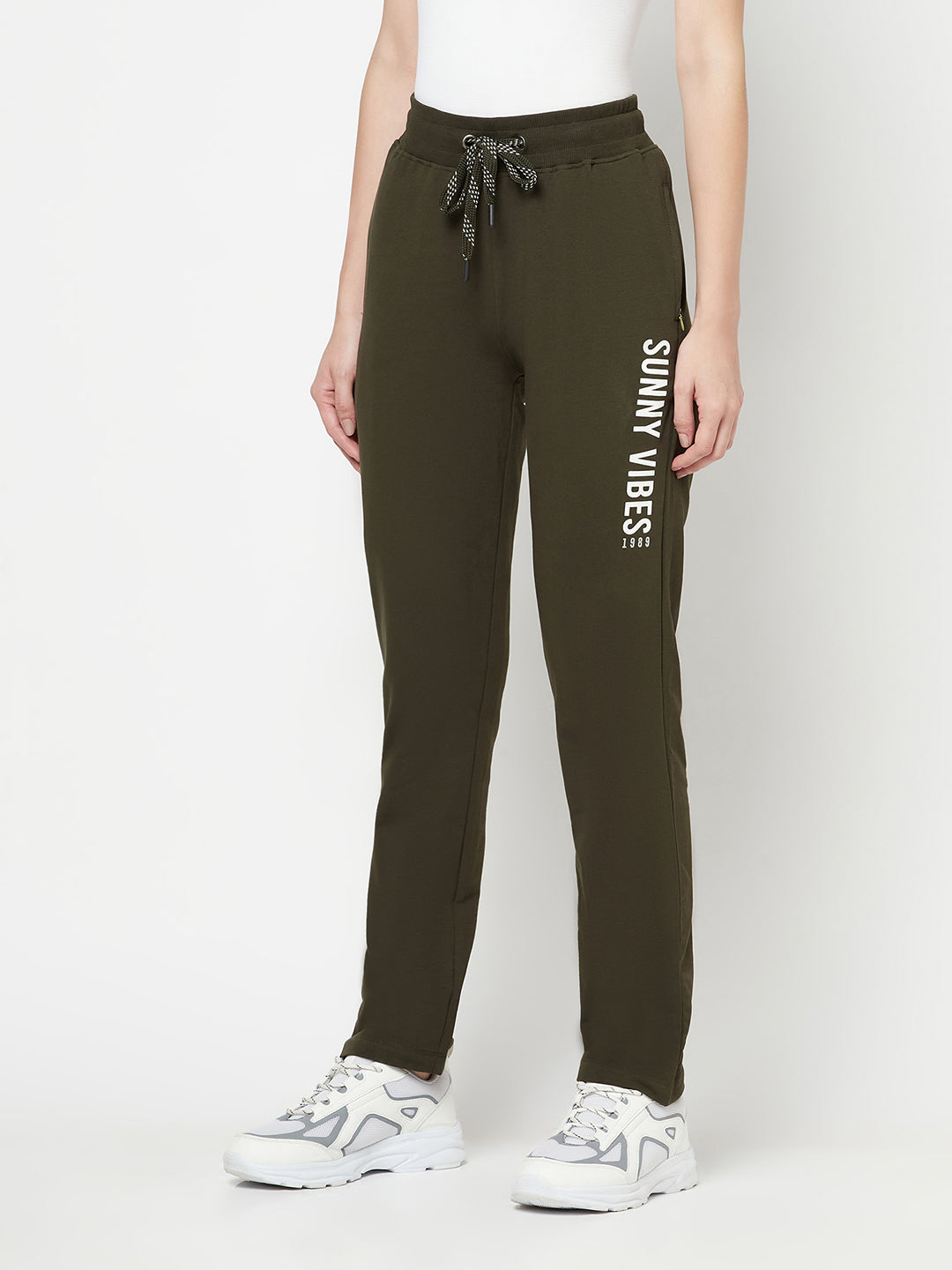 Cantabil Women's Olive Track Pant (6822498599051)