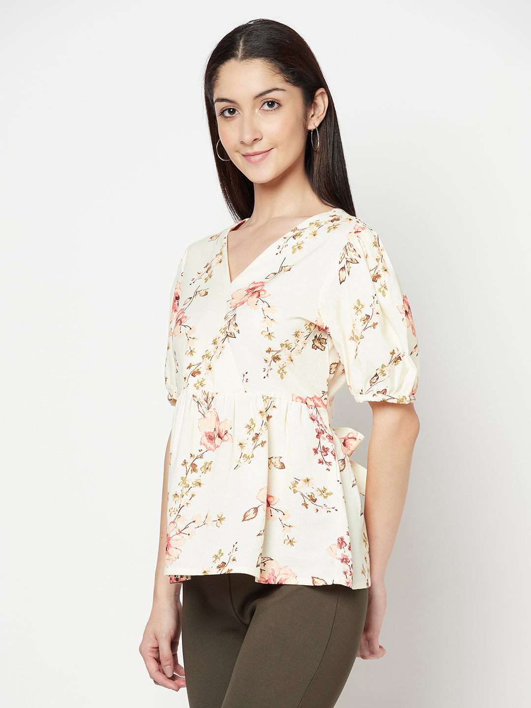 Cantabil Women's Off White Top (6822525862027)