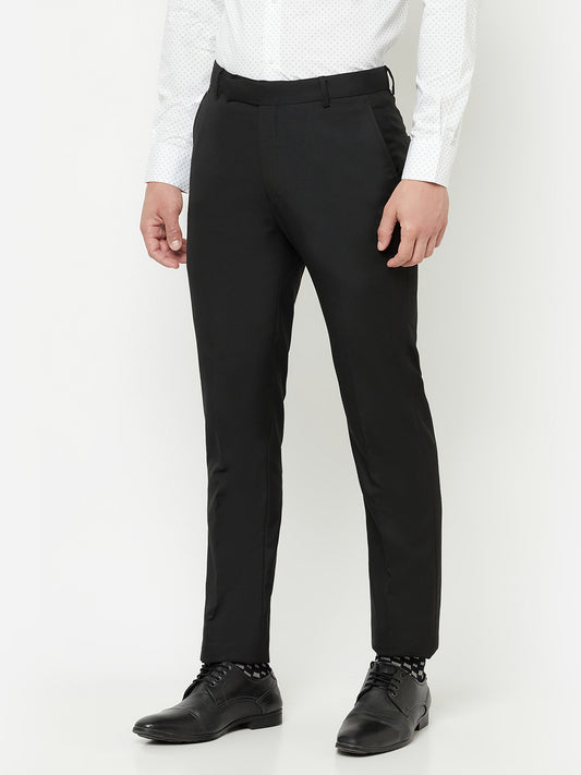 Cantabil Men's Black Formal Trousers (6827873075339)