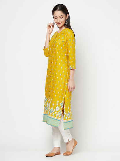 Cantabil Women's Mustard Kurti (6821967167627)