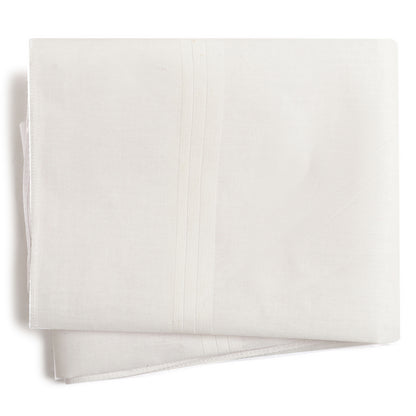 Cantabil Men Pack of 6 Solid Cotton White Handkerchief (6809911361675)