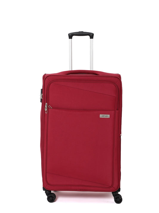 Cantabil Red Soft 24 Inch Trolly Bag (7067945435275)