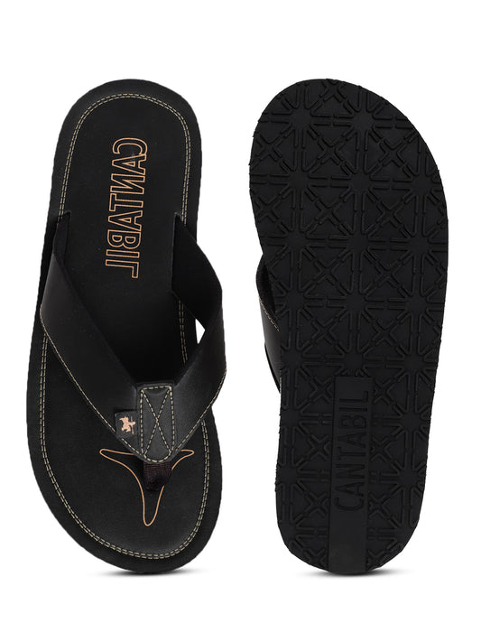 Cantabil Men Black Slipper (7067464204427)