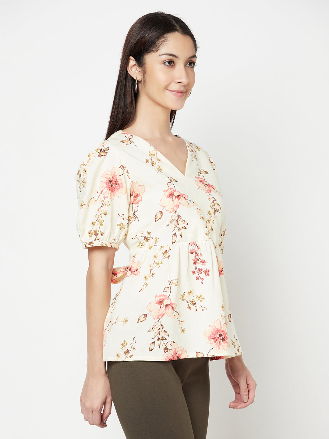 Cantabil Women's Off White Top (6822525862027)