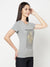 Cantabil Women's Grey Melange T-Shirts (6822453510283)