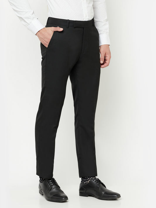 Cantabil Men's Black Formal Trousers (6827873075339)