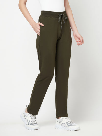 Cantabil Women's Olive Track Pant (6822498599051)