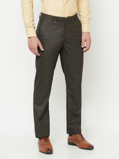 Cantabil Men's Brown Formal Trousers (6827876581515)