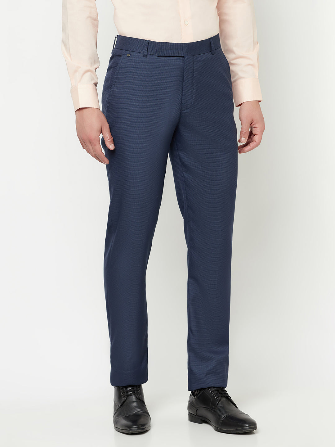 Cantabil Men's Navy Formal Trousers (6827928977547)