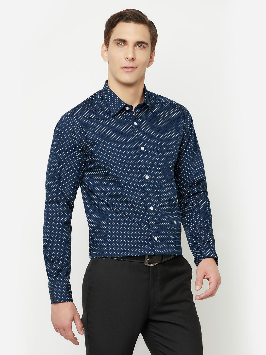 Cantabil Men's Navy Formal Shirt (6827048370315)