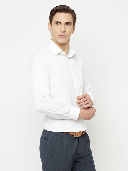 Cantabil Men's White Formal Shirt (6827043258507)