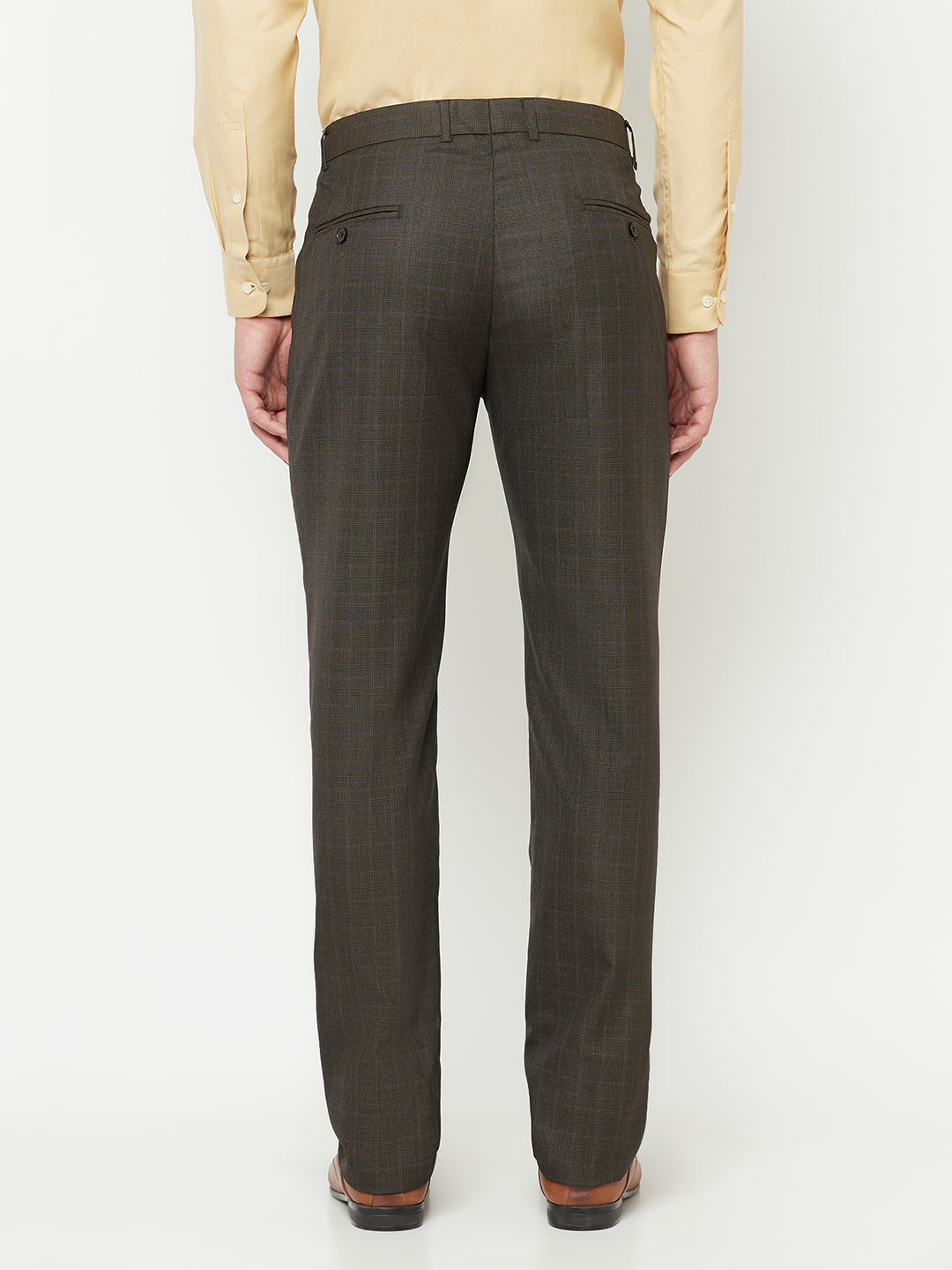 Cantabil Men's Brown Formal Trousers (6827876581515)