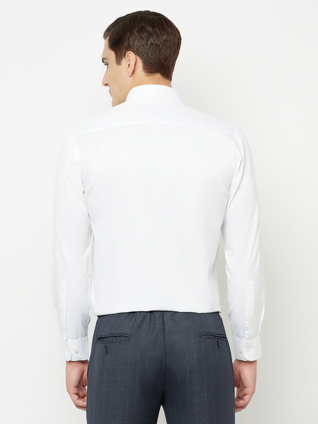 Cantabil Men's White Formal Shirt (6827043258507)