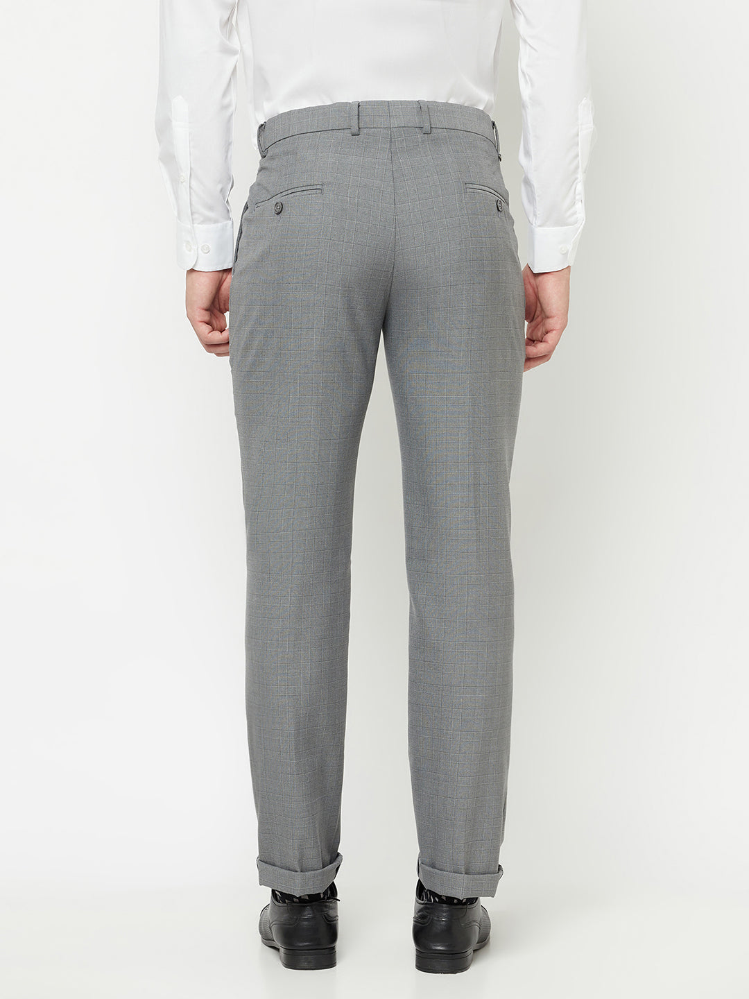 Cantabil Men's Grey Formal Trousers (6827923439755)