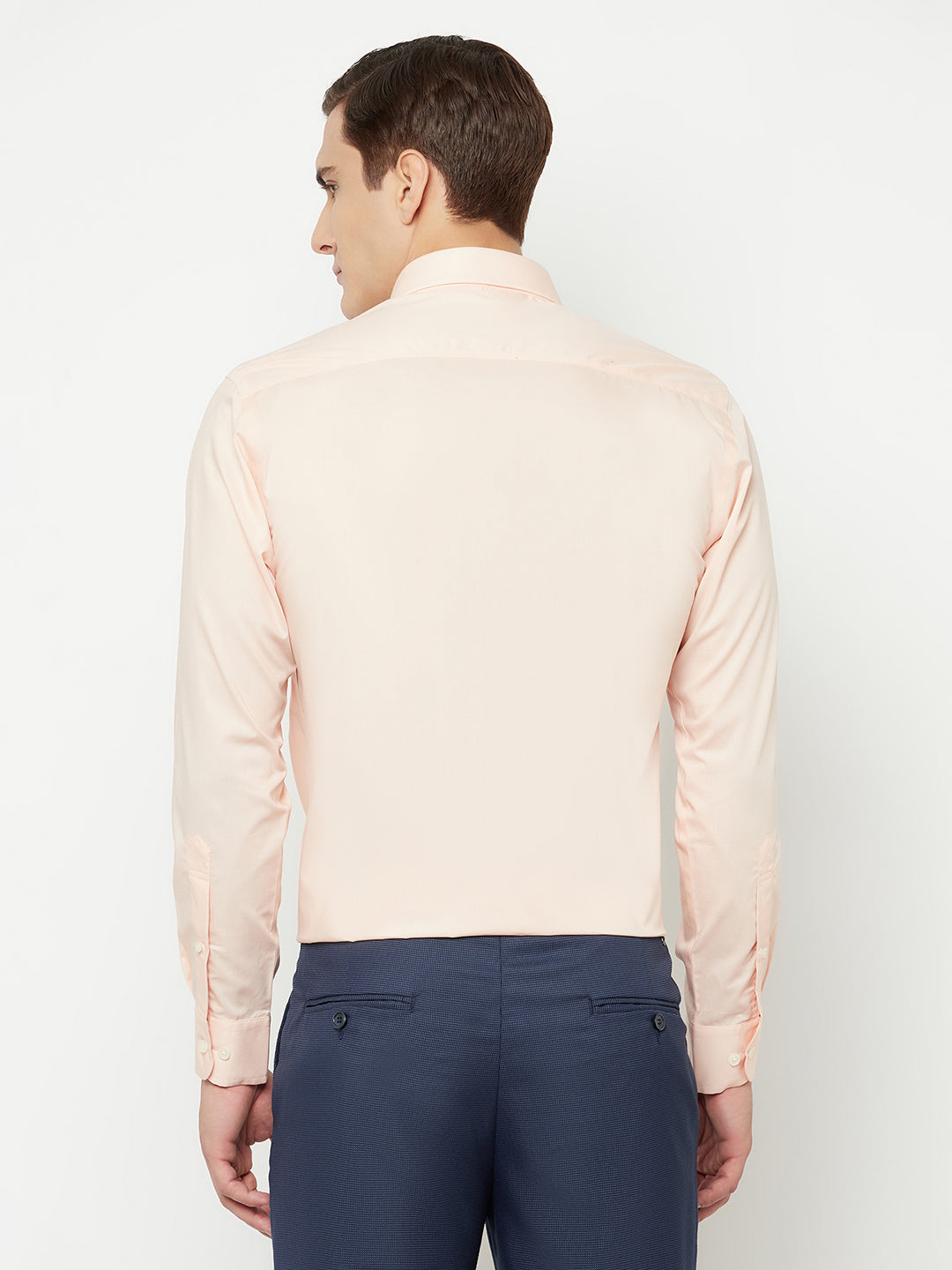 Cantabil Men's Peach Formal Shirt (6826984767627)