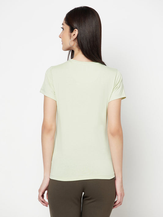Cantabil Women's Light Green T-Shirts (6822450692235)
