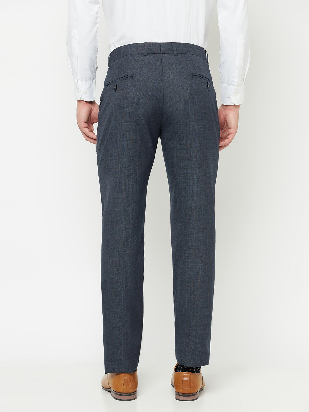 Cantabil Men's Navy Formal Trousers (6827878613131)