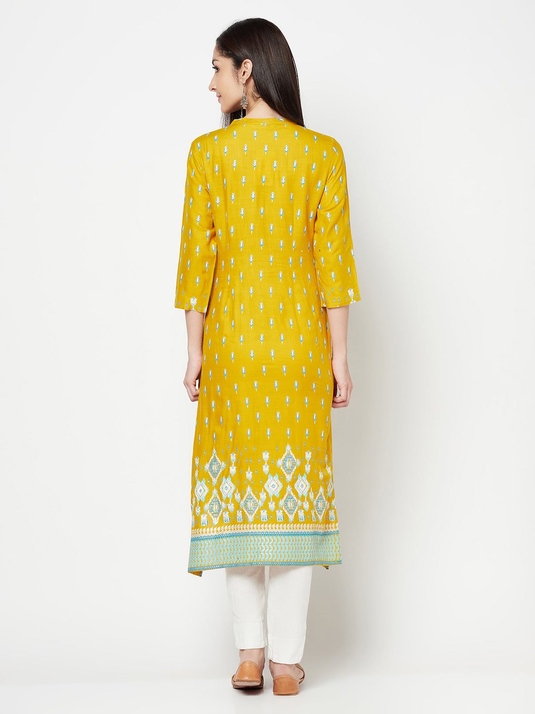 Cantabil Women's Mustard Kurti (6821967167627)