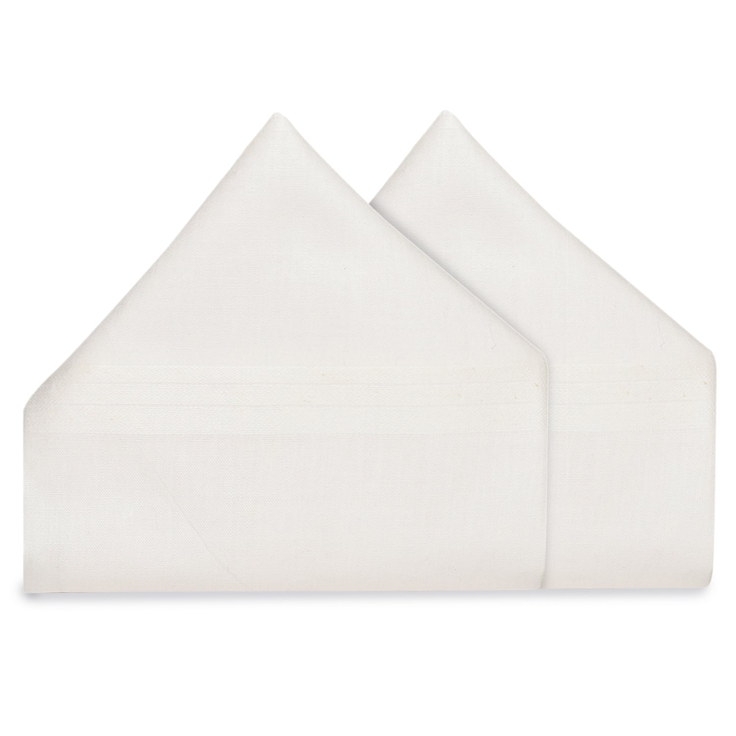 Cantabil Men Pack of 6 Solid Cotton White Handkerchief (6809911361675)