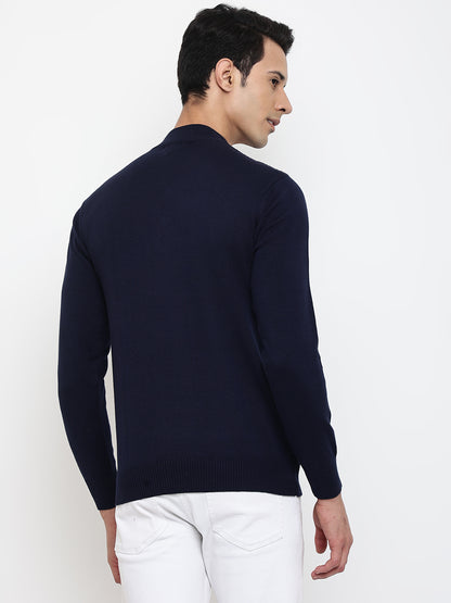 Cantabil Men Navy Blue Sweater (7047812612235)