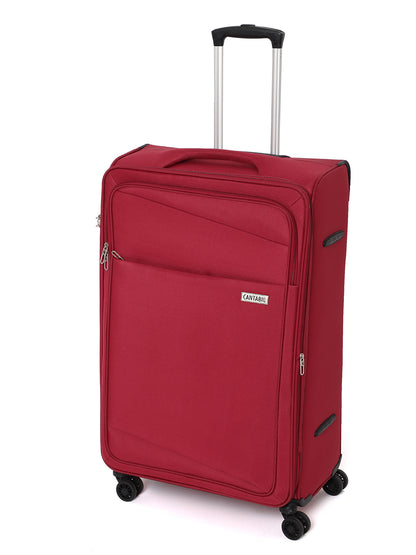 Cantabil Red Soft 28 Inch Trolly Bag (7067948286091)