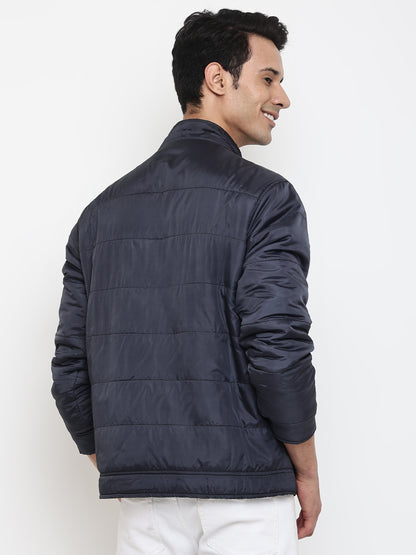 Cantabil Men Navy Blue Jacket (7047825555595)