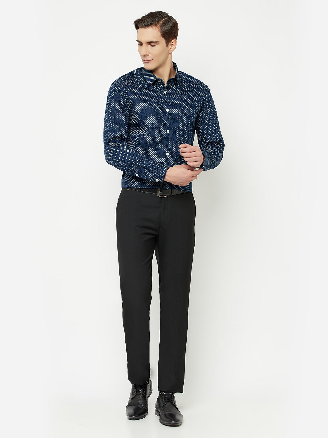 Cantabil Men's Navy Formal Shirt (6827048370315)