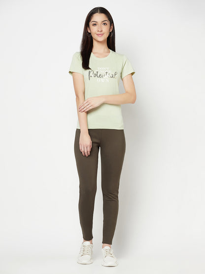 Cantabil Ladies Olive Jegging (6821782880395)