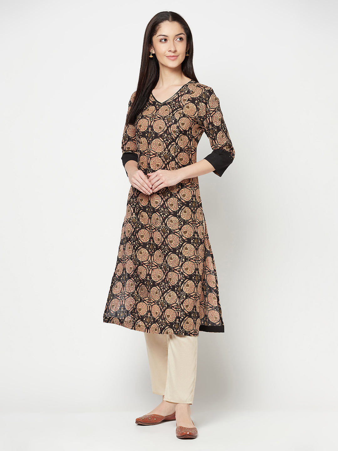 Cantabil Women's Black Kurti (6821974966411)