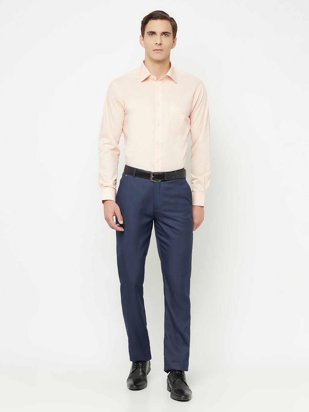 Cantabil Men's Peach Formal Shirt (6826984767627)