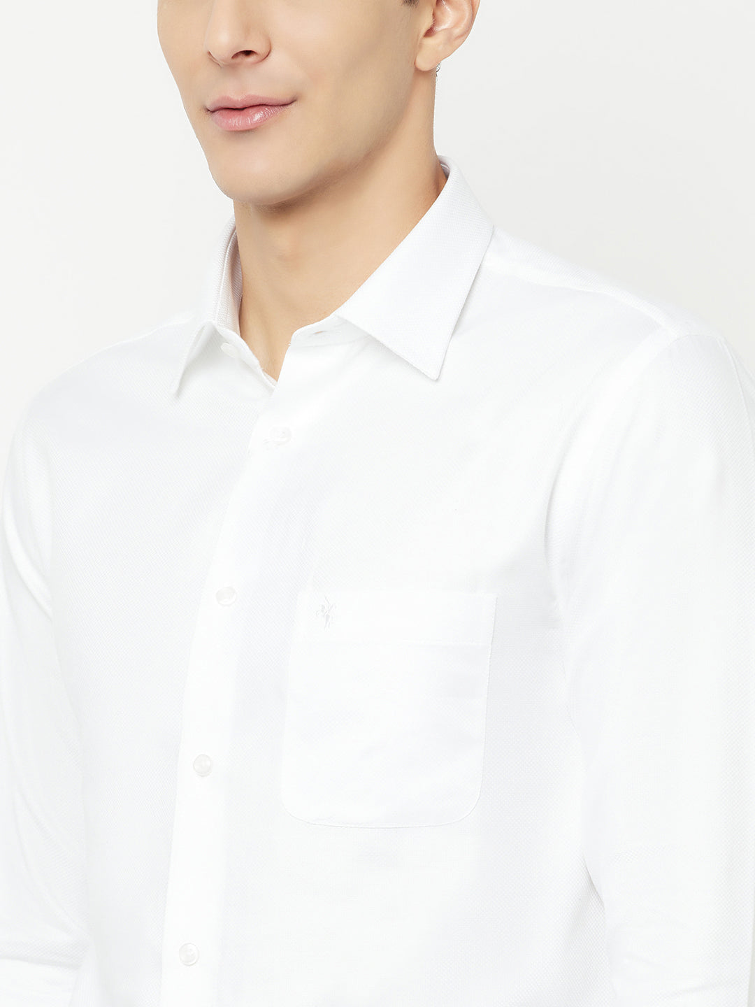 Cantabil Men's White Formal Shirt (6827835687051)