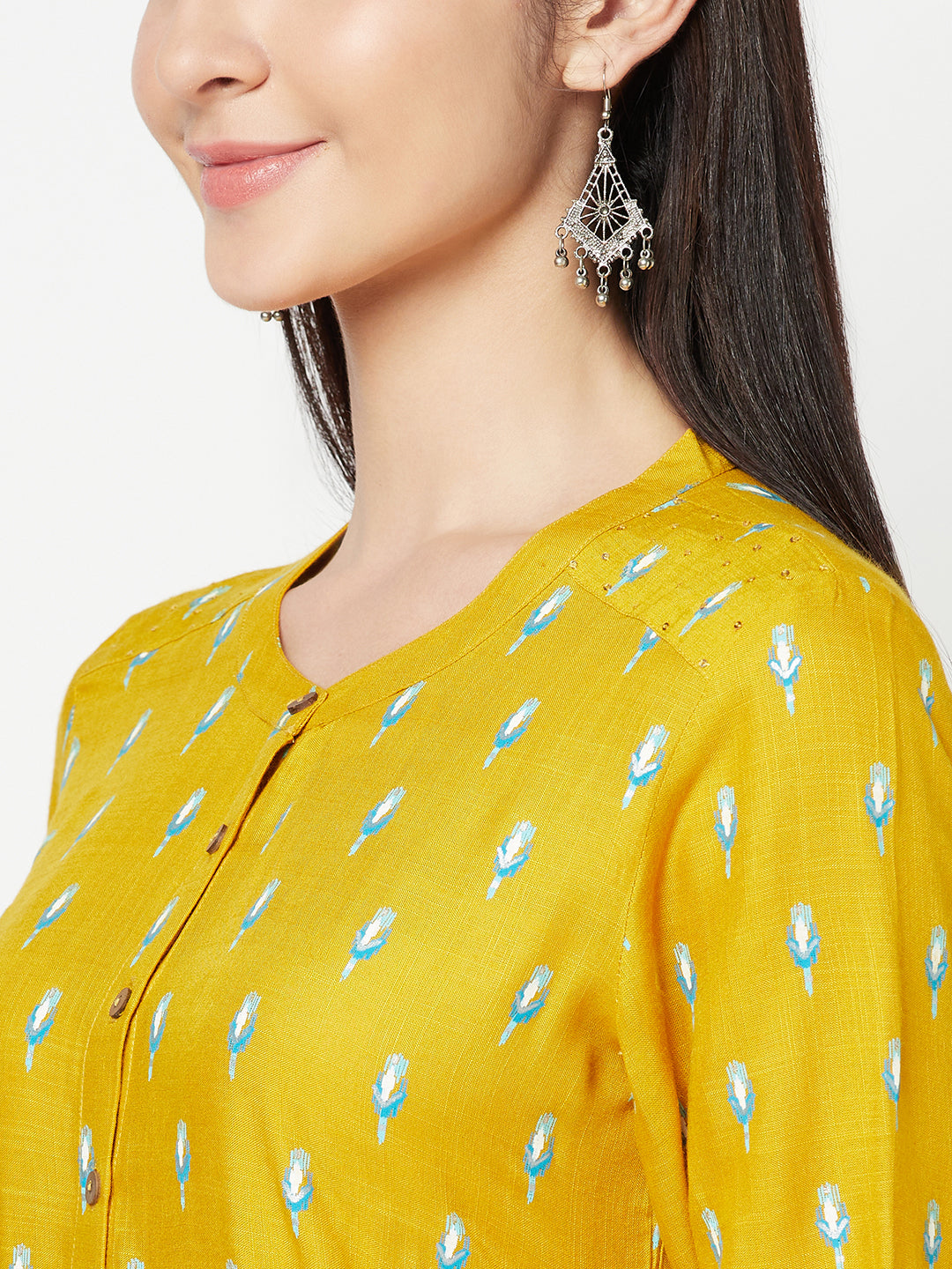 Cantabil Women's Mustard Kurti (6821967167627)