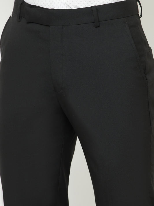 Cantabil Men's Black Formal Trousers (6827873075339)