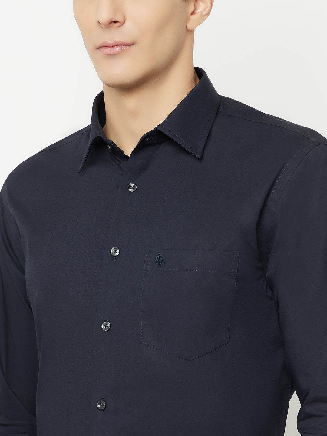 Cantabil Men's Navy Formal Shirt (6827848761483)