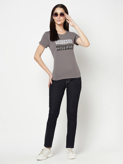 Cantabil Women's Grey T-Shirts (6822459801739)