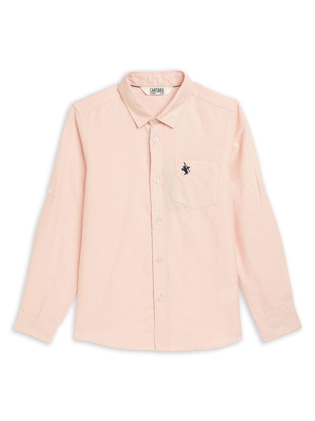 Cantabil Boy's Pink Full Sleeves Shirts (6771412435083)