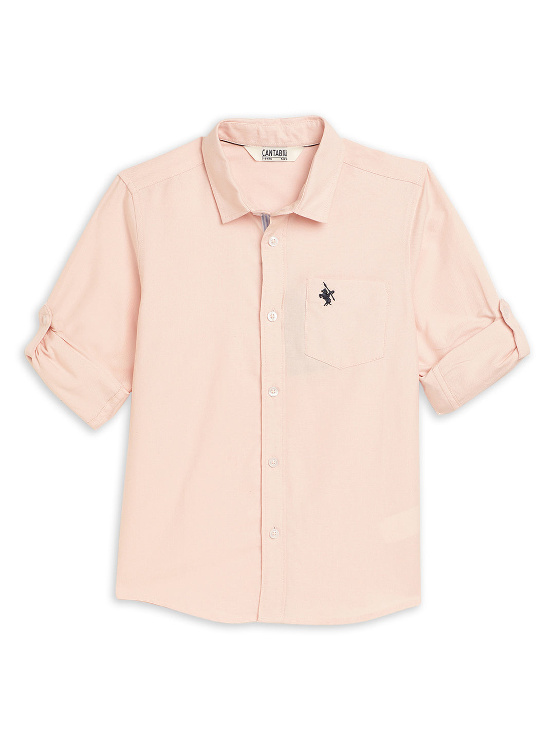 Cantabil Boy's Pink Full Sleeves Shirts (6771412435083)