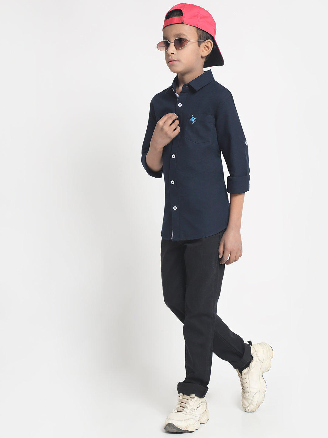 Cantabil Boys Navy Blue Shirt (6752614056075)