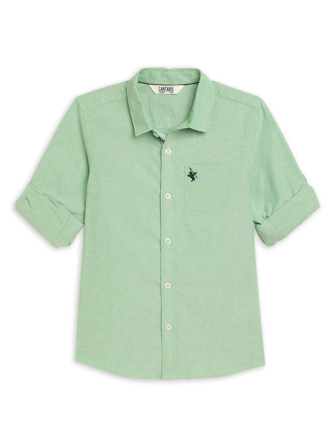 Cantabil Boy's Green Full Sleeves Shirts (6771406143627)